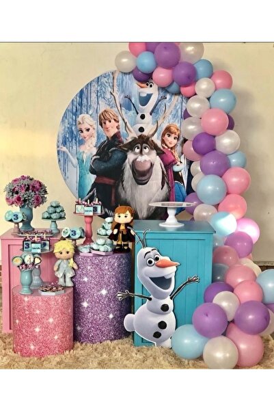 LOTUS PARTY Σετ αλυσίδας με μπαλόνι με θέμα Elsa 50 τεμαχίων Μπλε ροζ μωβ λευ...