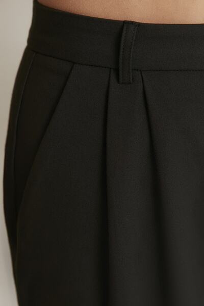 Trendyol Collection Black High Waist Woven Trousers TWOSS22PL00074