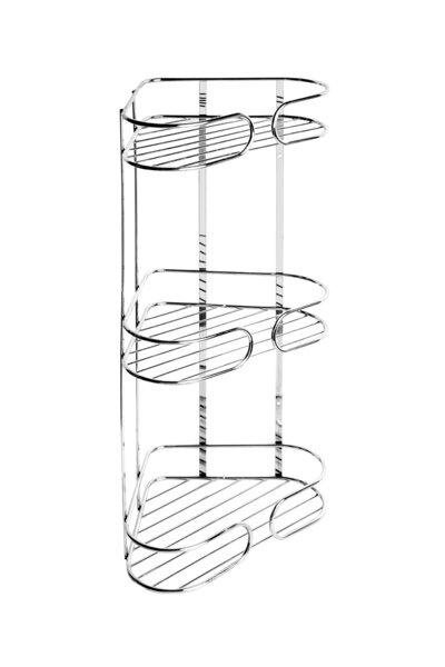 Tema 20x20 3 Katlı Köşe Şampuanık 304 Kalite Paslanmaz Çelik