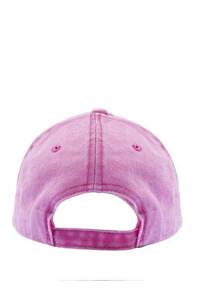PERLOTUS Pink Washed Antique Plain Baseball Type Cap Women's Hat