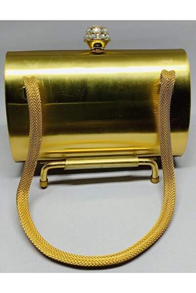 Noemi Altın metal kutu çanta