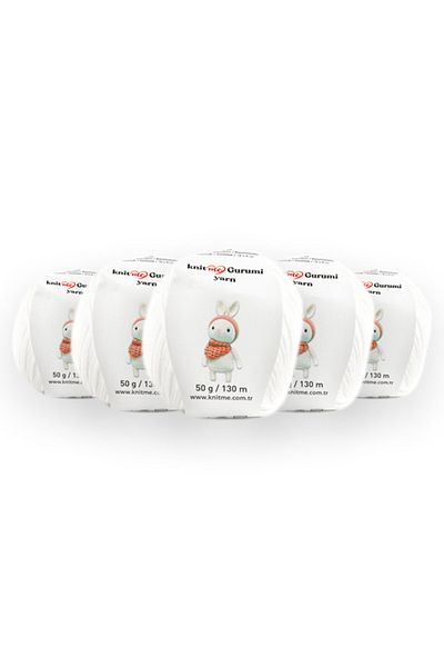 knitme Γκουρούμι 5 Πακέτο Αμιγκούρου, Ραβδωτό Χέρι Πλέξιμο Νήμα Τάκα Νήμα (κα1000)