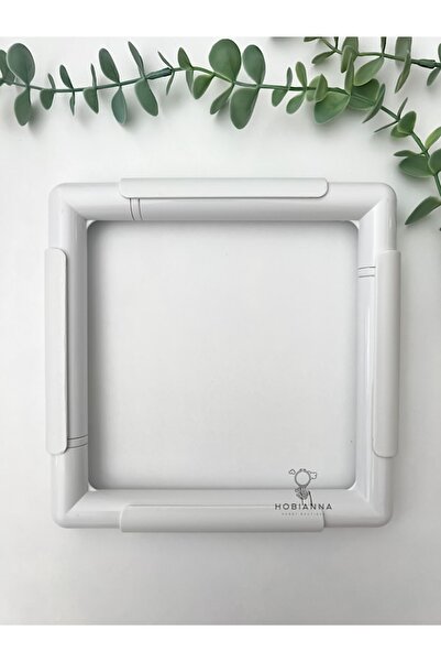 Hobianna بكرة التطريز Câlın 20 سم × 20 سم - مشبك أبيض / بكرة Pratikasnak Plus