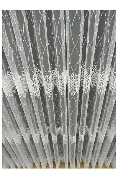 Tül Shop New Season French Glass Suitable Panel Pattern Floor Embroidered Iron Not Wanted Flowing Tulle Curtain 1 X 3 Close Pleat
