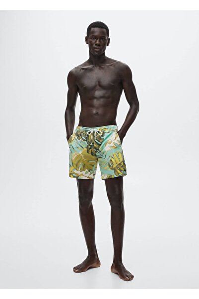 MANGO Man Hawaii Patterned Shorts Swimsuit