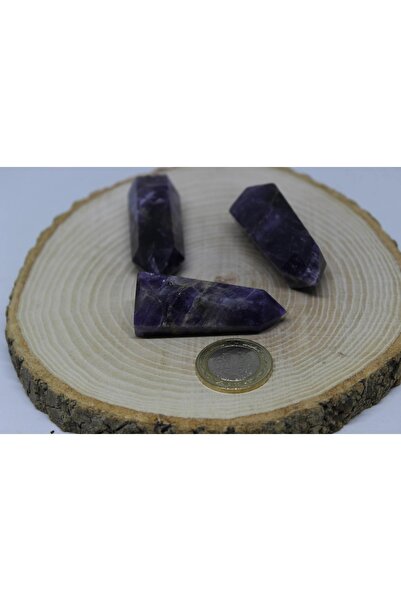 Yasamtohumu Аметист камінь темного кольору з пірамідальним кінцем (20-29 грам)
