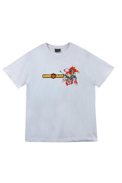 fame-stoned Tengen Toppa Gurren Anime με στάμπα Unisex 100% βαμβακερό λευκό μπλουζάκι