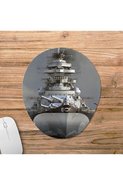 Pixxa موديل لوحة ماوس مع مسند للمعصم من World Of Warships - 2 بيضاوي