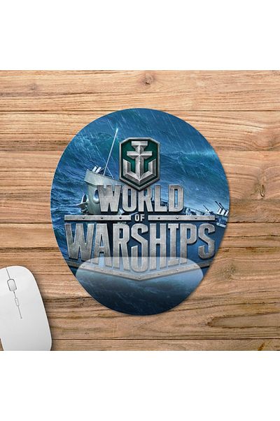 Pixxa نموذج لوحة الماوس المدعومة للمعصم من World of Warships - 1 بيضاوي