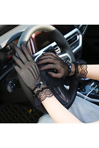 VEGAROKS Lolita Cosplay Dantel Detaylı Fileli Ithal Eldiven