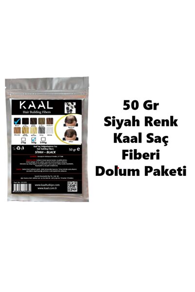 Sevich Kaal Toppik 50 Gr Siyah ( Black ) Renk Topik Saç Tozu Saç Fiberi Keratin