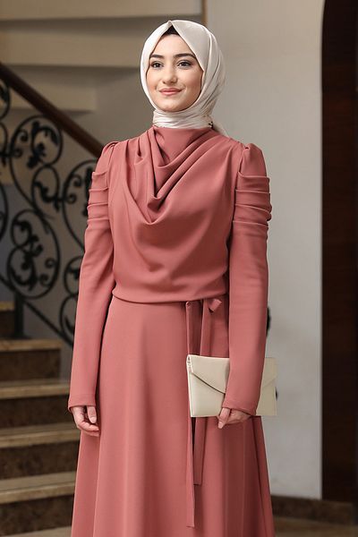 MİHRUZADE Hijab Dress Snowdrop Hijab Evening Dress Hijab Dress