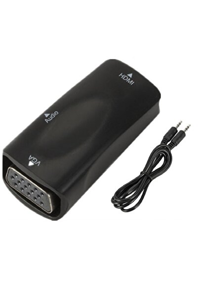 Alfais 4979 Hdmi To Vga Monitör Ses Destekli Çevirici Dönüştürücü Adaptör Diş...