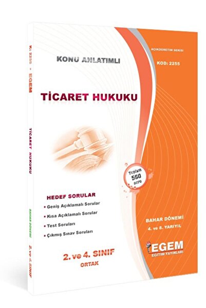Genel Markalar AÖF 2. Sınıf Ticaret Hukuku Bahar Dönemi 4. Yarıyıl Konu Anlat...
