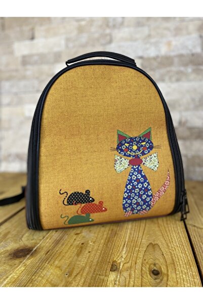 Bohemian حقيبة ظهر سوداء نباتية