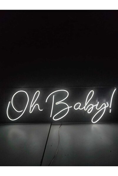 dekoraven Oh Baby Neon Led Tabela Organizasyon Dekor Dekoratif Aydınlatma Neo...