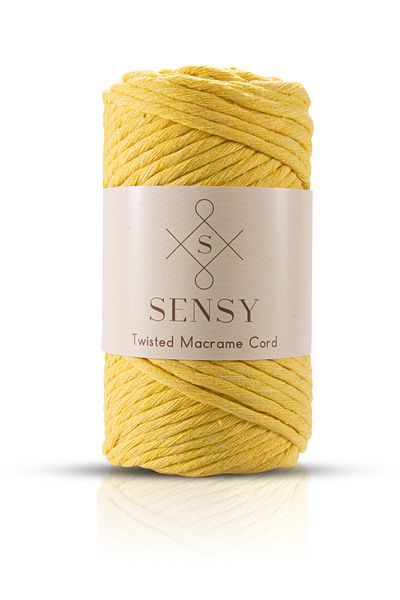 SENSY Ață de hobby Macrame Macrame Premium Scanned Galben deschis