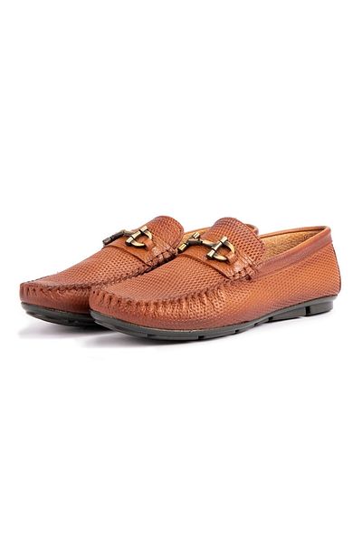 Ducavelli Verde Genuine Leather Men's Casual Shoes, Rok Loafer Shoes Tan