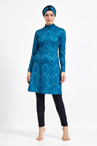 MARESİVA Γυναικείο μαγιό Lycra μακρυμάνικο Full Covered Hijab 0500 Μαύρο