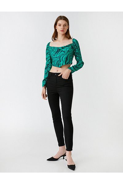 Koton Blugi skinny cu talie înaltă - Carmen Jean