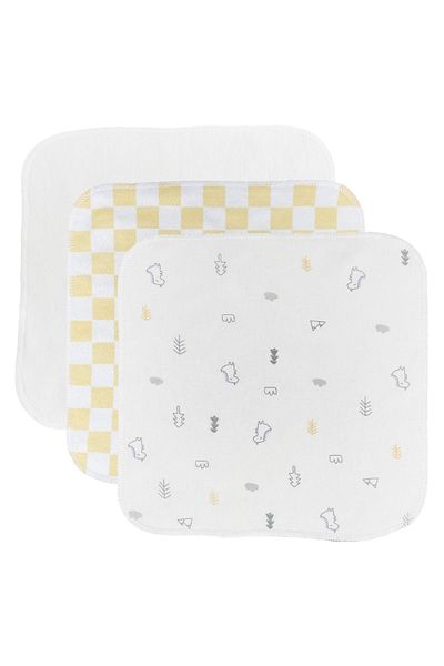 Biorganic Set of 6 Combed Cotton Baby Wipes 20x20 Cm 57759