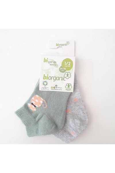 Biorganic Cat 2-Piece Girl's Booties Socks