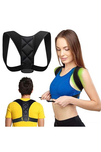 Palwin Women Men Adjustable Shoulder Supported Upright Posture Corset Shoulder Back Anti-Humpback Upright Stand