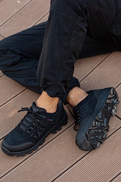 İmerShoes Καθημερινές μαύρες ανδρικές μπότες με γούνινο φερμουάρ και κορδόνι για τα δάχτυλα και τακούνια X5-x6