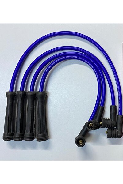 CHAMPION SPARK PLUG WIRE SET Renault Clıo I 1.2 8v 96-98 Df7 4cc 8.5 Mm Mavi Silikon Performans Buji Kablosu