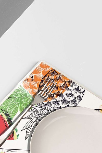 Copyrite Μοτίβο φρούτων 42x30 PVC 4 τεμαχίων με δυνατότητα διαγραφής αμερικανικής υπηρεσίας