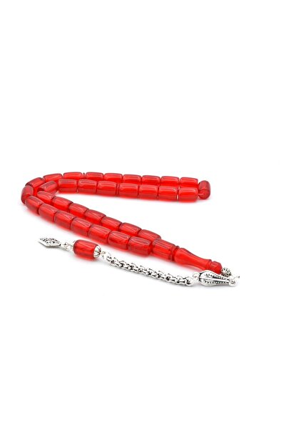 Murty99 Model de tăiere cu ciucuri albaneză Red Crimp Amber Tasbih 021