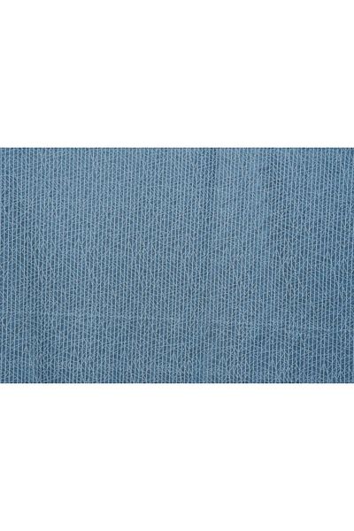 AKÇA TEKSTİL Striped Blue Color Single Wing Ready-made Planted Pleated Background Curtain 75*260 Cm