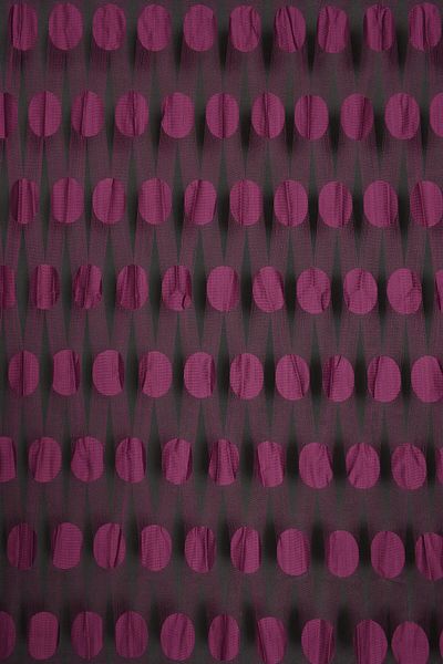 AKÇA TEKSTİL Large Polka Dot Model Purple Color Rope Curtain Ready Rope Curtain 300*270
