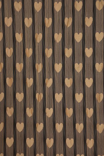 AKÇA TEKSTİL Heart Combined Model Gold Color Rope Curtain Ready Rope Curtain 300*270