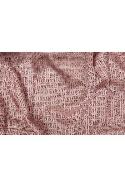 AKÇA TEKSTİL Narrow Skirt Dried Rose Color Single Wing Ready Planted Pleated Background Curtain 75*260 Cm