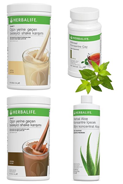 Herbalife Shake Vanilyalı Çikolatalı 1 Adet Aloe Vera 1 Adet Ve Klasik Çay 50...