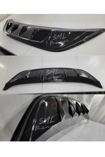 SML Dizayn Volkswagen Golf 7 Style Difüzör Plastik Golf 7 Arka-tampon-ek-difizör Piano Black