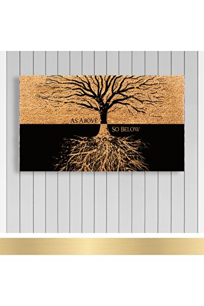 Paspashello , Design Koko Kapı Önü Paspas / Pvc Taban / Model; Ağaç Ve Kökler