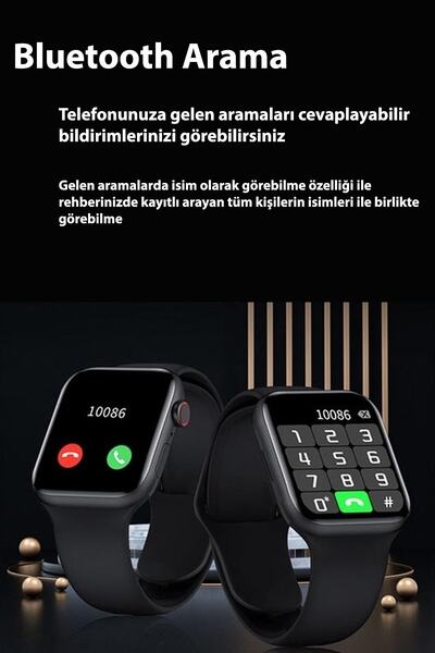 TECHNOMEN Akıllı Saat Türkçe Menülü Nabız&tansiyon Ölçer Arama Özellikli Ios&anroid Çift Tuş