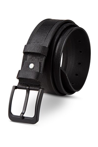 Goay Sport 4 Cm Erkek Siyah Deri Kemer (7020)
