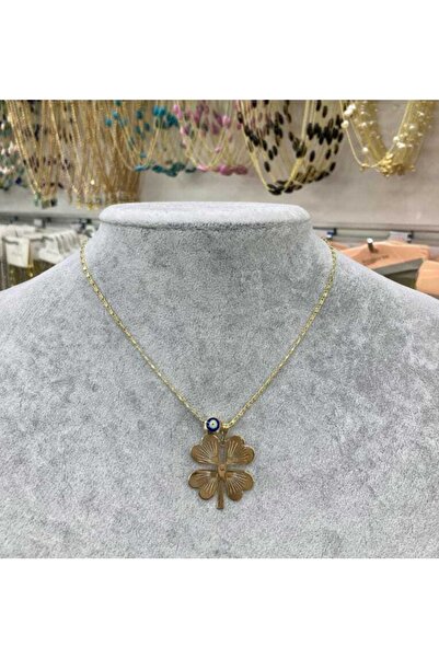 Everglow Jewelry Nazar Boncuğu Figürlü Yonca Kolye