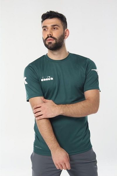 Diadora Ανδρικό μπλουζάκι Nacce σε σκούρο πράσινο χρώμα - 16tsr05
