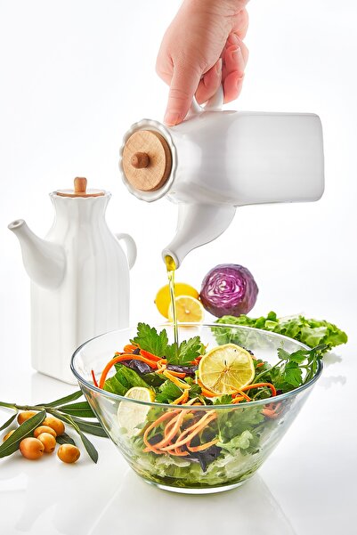 İLİVA 2 Adet Kare Beyaz Lüks Yağdanlık, 1 Litre Yağlık, Sirkelik, Sosluk Seti Takımı