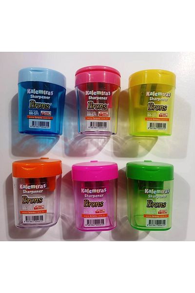 Brons Double Opener Pencil Sharpener with 2 Large Chamber and Lid