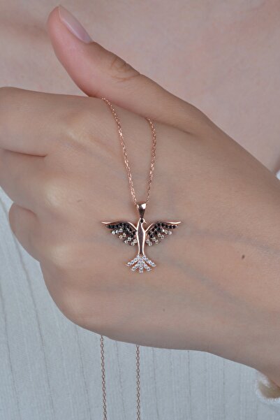 ESSARE Kadın 925 Ayar Gümüş Anka Kuşu Kolye