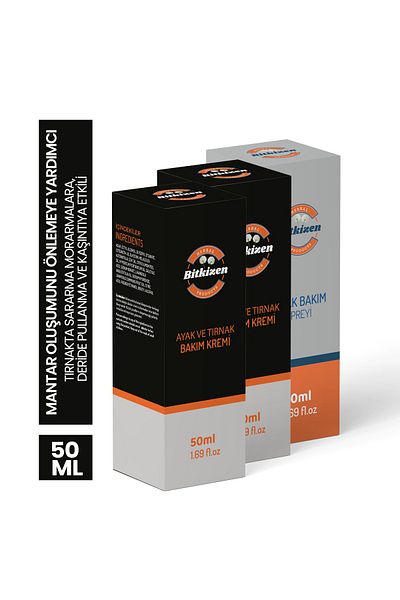 BİTKİZEN 2 Pieces Care Cream for Hands, Feet, Nails and Fungi