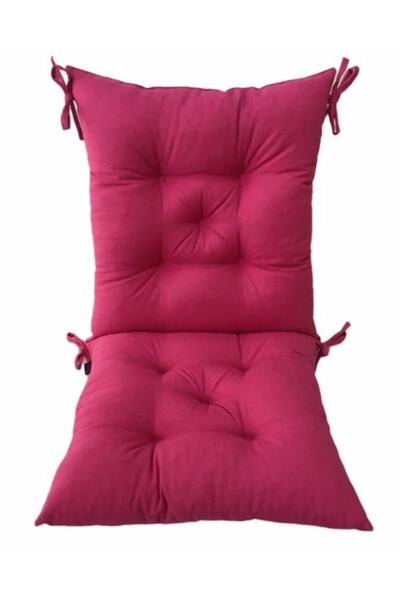 Bykutlay Home Collection Fuşya Arkalıklı Sandalye Minderi 45*85