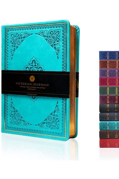 Victoria's Journals Vintage Old Book Notebook Lined 12x17 Cm