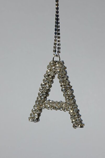 TASARIM ARABAM ATİKE ELİF AKIN Silver 7 Cm ''a'' Letter Rearview Ornament