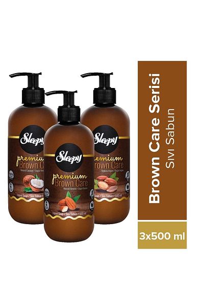 Sleepy Premium Brown Care Series Liquid Soap 3x500 Ml